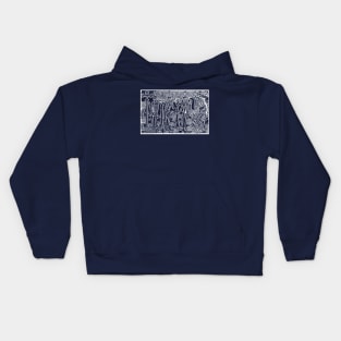 Medieval Danse Macabre Skeletons and Hermit Kids Hoodie